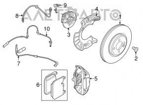 Front right brake disc cover for BMW X2 F39 18-23
