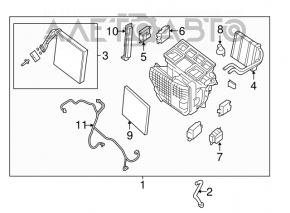 Heater evaporator Infiniti JX35 QX60 13- with temperature sensor