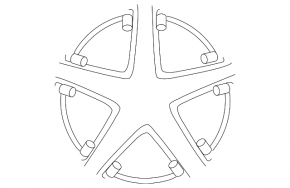 Wheel disk R17 x 7J Toyota Prius 50 16-22 with linings
