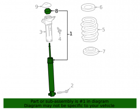 Rear left shock absorber Lexus RX350h 23-26