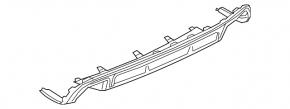 Rear bumper lip Audi A6 C7 16-18 rest s-line gray