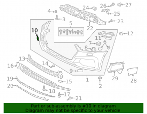 Towing hook cap for the front bumper of the Audi A7 19-25 S-line