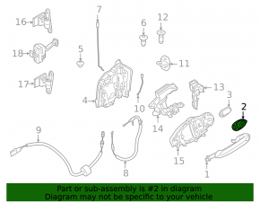 Front left door handle plug BMW X3 G01 18-24