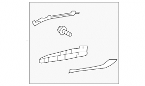 Left rear bumper molding for Toyota Corolla 20-23, chrome
