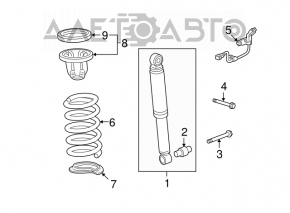Shock absorber support rear right Acura MDX 07-13