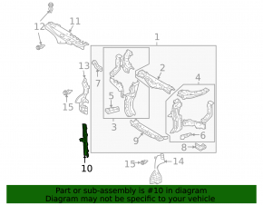 Lexus RX400h 06-09 Hood Lock Bar