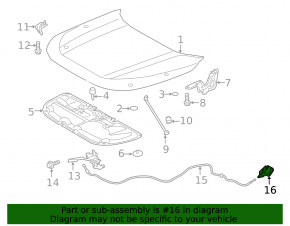 Lexus GX550 24-26 Interior Hood Release Handle