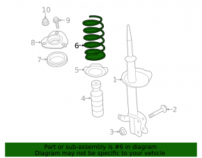 Front left spring Nissan Maxima A36 16-23