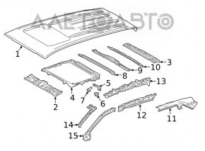 Metal roof Toyota Rav4 19 - under the hatch, sawed off, painted, poked