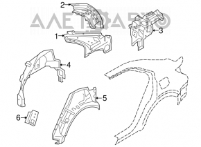 Suzuki Kizashi 10-15 rear right quarter wing