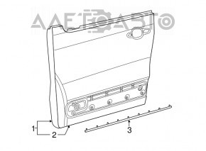 Door assembly front left Fiat 500L 14-19 green PGQ, bumpers