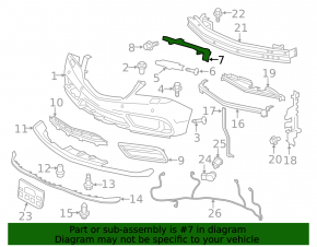Front bumper mount left Acura MDX 14-16 prerest