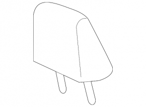 Headrest rear left Toyota Venza 21-24 leather, black