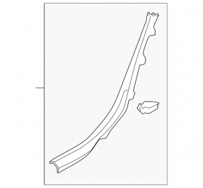 Door sill trim inner rear right Audi Q5 80A 18-20 gray