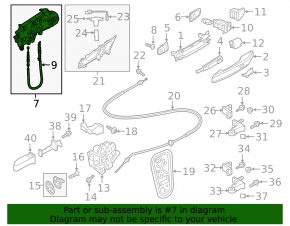 Front left door handle mechanism Audi Q5 80A 18-24
