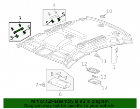 Front left ceiling handle Honda CRV 17-22 gray