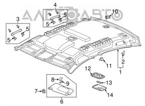 Front left ceiling handle Honda CRV 17-22 gray