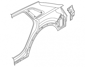 Quarter wing rear left Audi Q3 83A 19-25