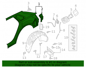 Quarter wing rear left Audi Q3 83A 19-25