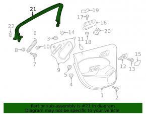 Rear door frame left Chevrolet Cruze 16-