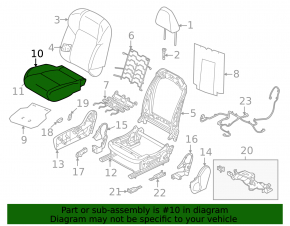 Nissan Rogue 23-26 passenger seat with airbag, electric, black leather, JP built