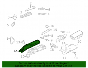 Air duct deflector left Audi A4 B8 08-16 broken mount