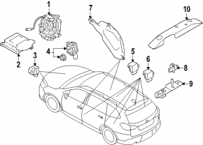 Subaru Forester 25-26 SRS airbag computer module