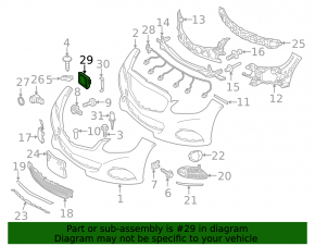 Mercedes GLS-class X166 13-16 collision warning sensor