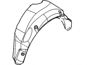 Rear right mudguard Ford Fiesta 11-19