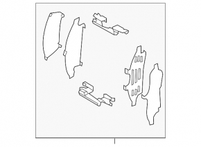 Front brake pads for Nissan Leaf 11-14