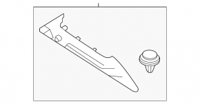 Upper right arch trim trim Mazda CX-30 20- black