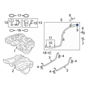 Fuel filler neck Lincoln MKZ 13-20 2.0T, 3.7