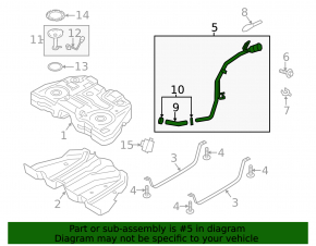 Fuel filler neck Lincoln MKZ 13-20 2.0T, 3.7