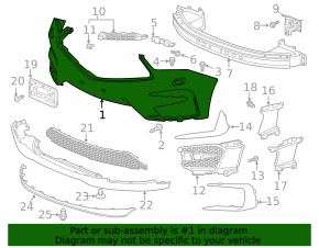 Acura RDX 19-25 2019-21 bare front bumper