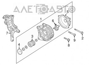 Bracket generator VW Atlas 18- 2.0T