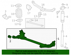 Chevrolet Cruze 11-16 rear beam rusty