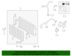 Mitsubishi Outlander 18-22 PHEV coolant expansion tank cap