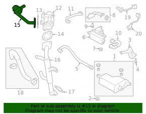 EGR valve tube Subaru Forester 14-18 SJ 2.0