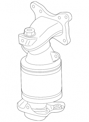 Exhaust manifold with catalytic converter Honda CRV 15-16 2.4