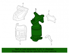 Exhaust manifold with catalytic converter Honda CRV 15-16 2.4