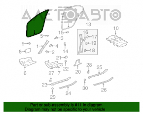 Front right door seal for Mercedes W221