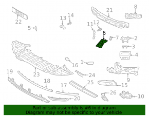 Front bumper mount left Volvo V90 17-22 usa, mount break