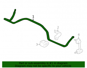Rear stabilizer bar for Mitsubishi Outlander 18-22 PHEV AWD