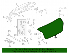 Audi A6 C7 12-18 Trunk Lid Seal