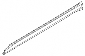 Left side sill for Audi e-tron GT 22-24, gloss black