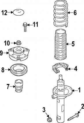 Shock absorber front left VW Jetta 19- TASHIKO