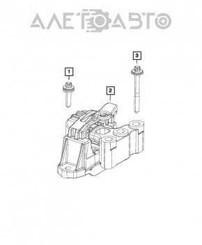 Right engine mount Jeep Compass 17- automatic transmission, cracks