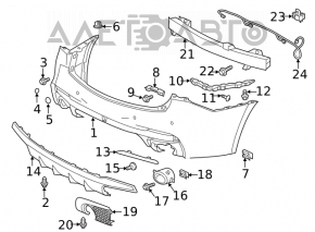 Acura TLX 15- Rear Bumper Reinforcement