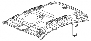 Headlining Honda Accord 18-20 gray without sunroof