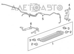 Cooling pipes for automatic transmission Chevrolet Camaro 16- 2.0T 3.6 type 2